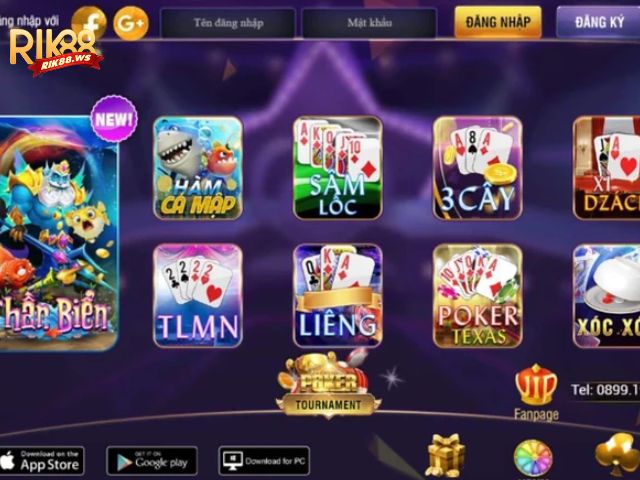 Trải nghiệm đa dạng tựa game Rik88